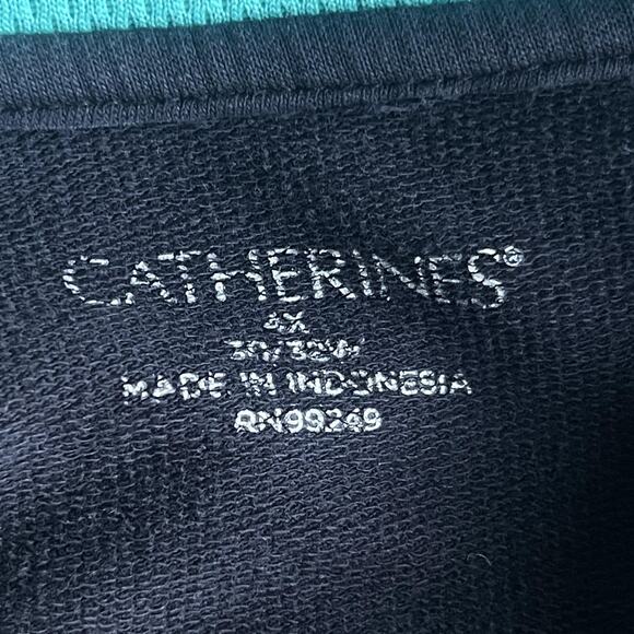 Catherines Jacket Womens 4X 30/32W Black Neon Green Zip Up Activewear Pockets - Picture 5 of 12